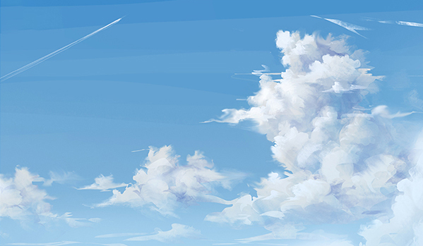 ちょっと変わった雲の描き方 高原工房
